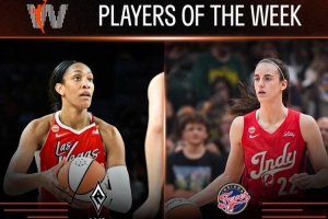 WNBA周最佳：王牌队威尔逊场均32.3+12 狂热队克拉克场均25.7+9